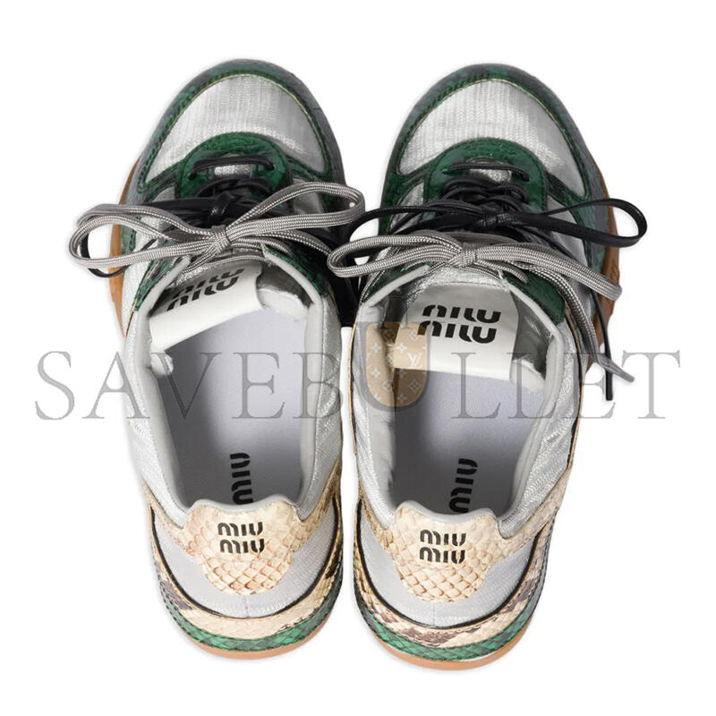 M1v M1v green snakeskin-leather trainers 5e428e